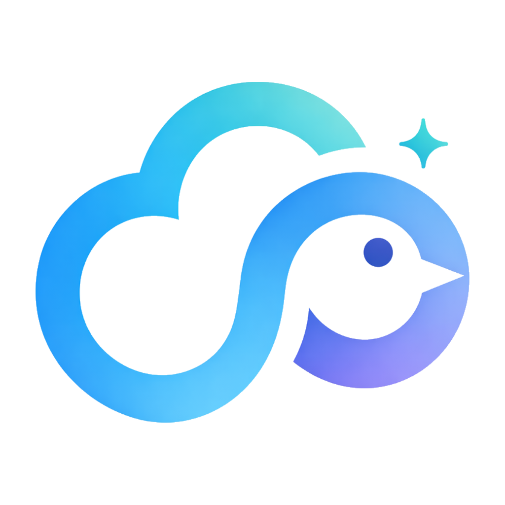 Celest's cloud-infinity bird mark